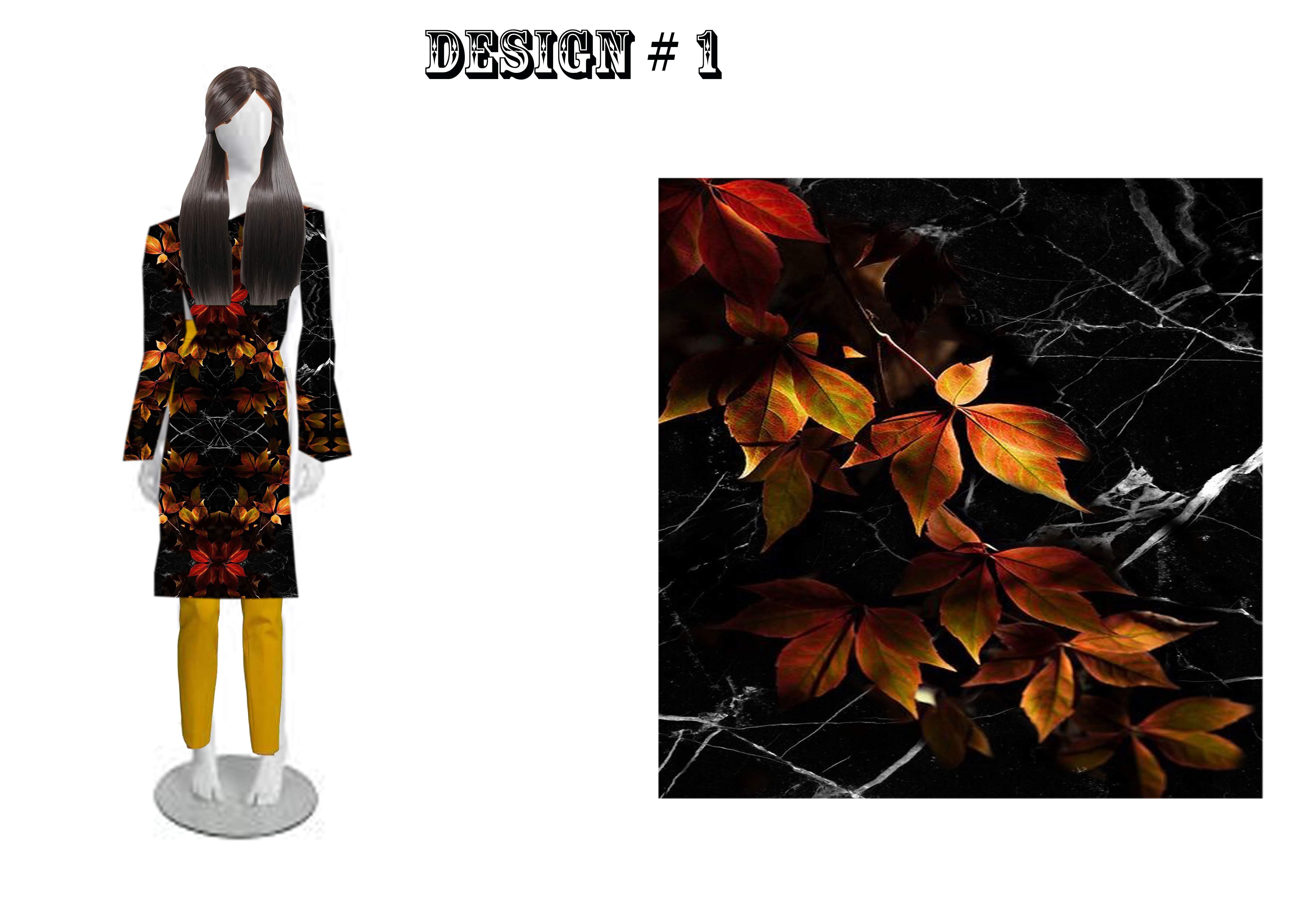 Textile Design Pattern Project - Autumn Leaves Concept